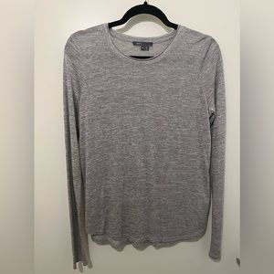 Vince Heather Grey Long Sleeve Top - Size Medium